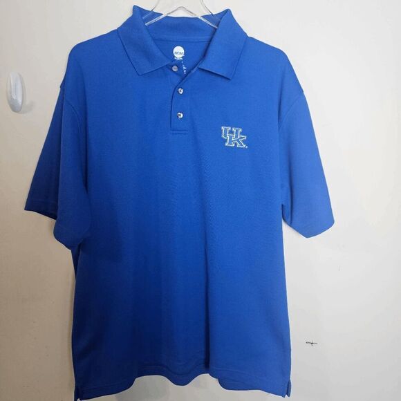 NCAA University of Kentucky Tech Polo Shirt Men's Blue Size Large - Picture 1 of 5